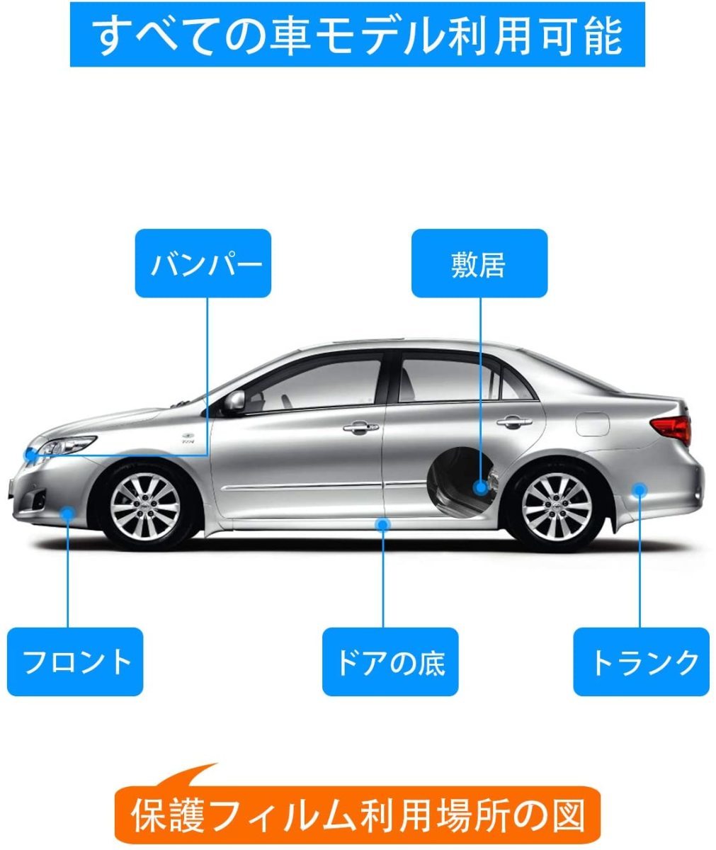 車 ドア 傷防止 テープ ステップガード 分厚いタイプ IH調理器 フィルム 3m×3cm 保護テープ クリア 透明 隙間 フチ汚れ防止テープ_画像10