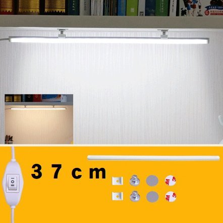 LED バーライト USB 調色機能付き マグネット 37cm 昼白色 昼光色 キッチン スイッチ付き 間接照明 デスク_画像6