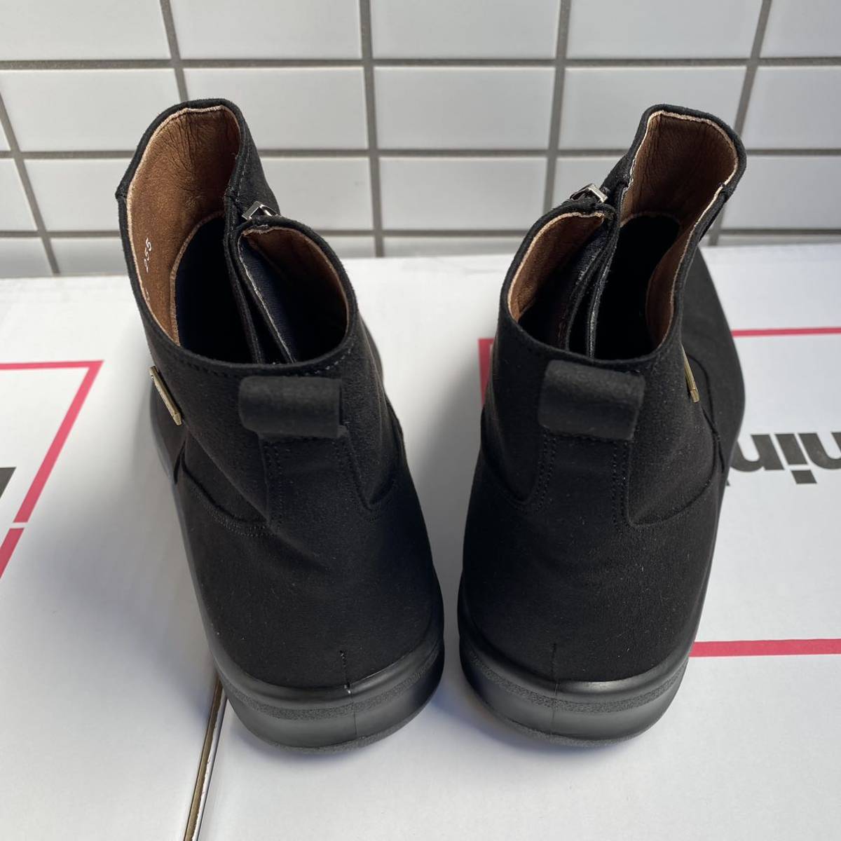  top dry Gore-Tex boots TOP DRY 25.5cm wide 4E wide width side Zip black Asahi shoes . slide waterproof rain boots water-repellent 