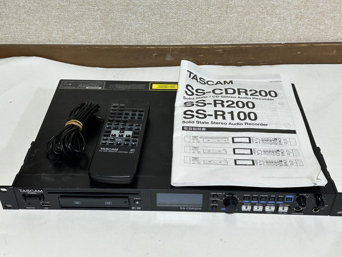 訳あり品 TASCAM【SS-CDR200】ソリッドステート ＣＤ ステレオオーディオレコーダー