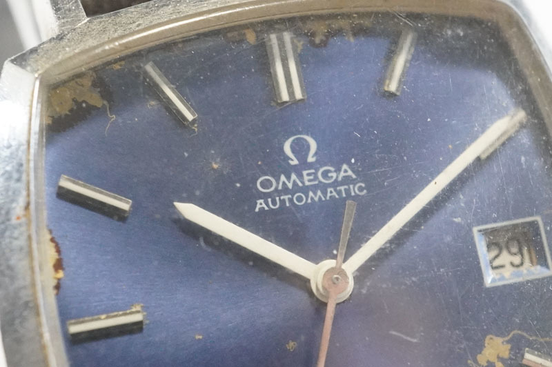 1円~【869】実働　OMEGA／オメガ　Geneve／ジュネーブ　自動巻き　ボーイズ　ユニセックス　正規品ベルト　スクエアー_画像2