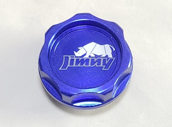 ジムニー JB23 ( K6A ) アルミ オイル フィラー キャップ ブルー 新品、未使用・ F6A ・ JA22 ・ JA11 ・ レーシーに ドレスアップ！_画像1