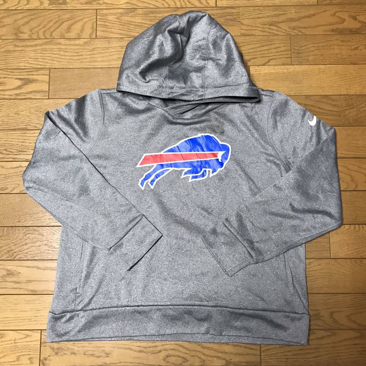 NFL BUFFALO BILLS MEN’S HOODIE (NIKE) size-L(着丈58身幅60) 中古 NCNR_画像1