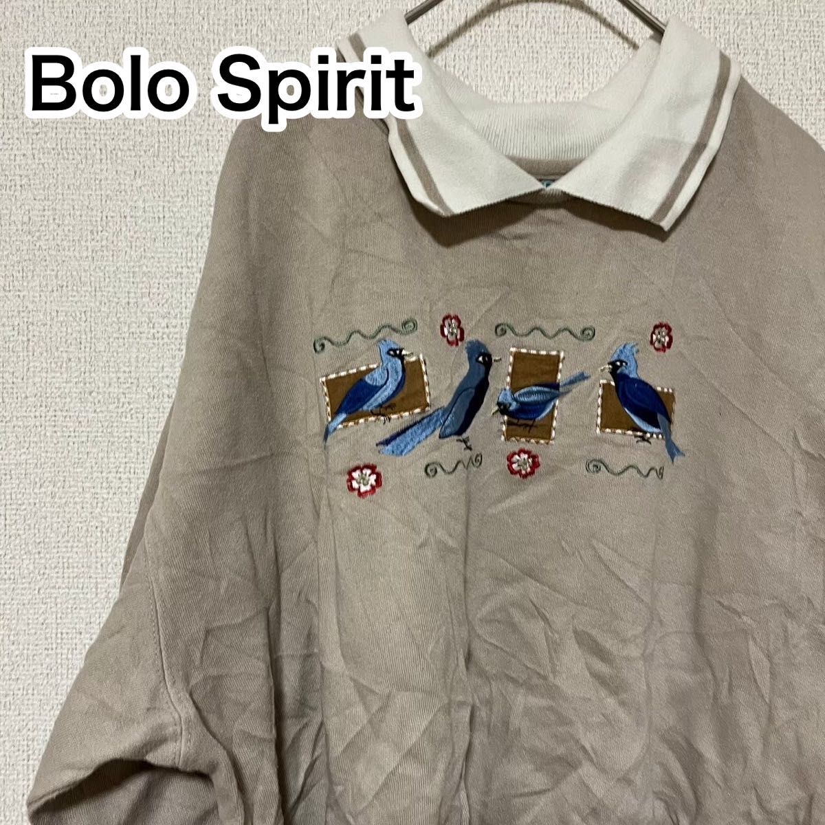 ●691【美品】US 古着 ヴィンテージ  Bolo Spirit #ださかわ ニット トレーナー 