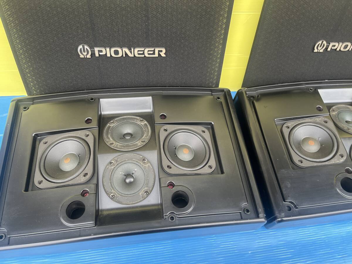 300W カラオケ用 ３WAY 希少薄型壁掛けスピーカー　パイオニア CS-V19 　1ペア　pioneer_画像6