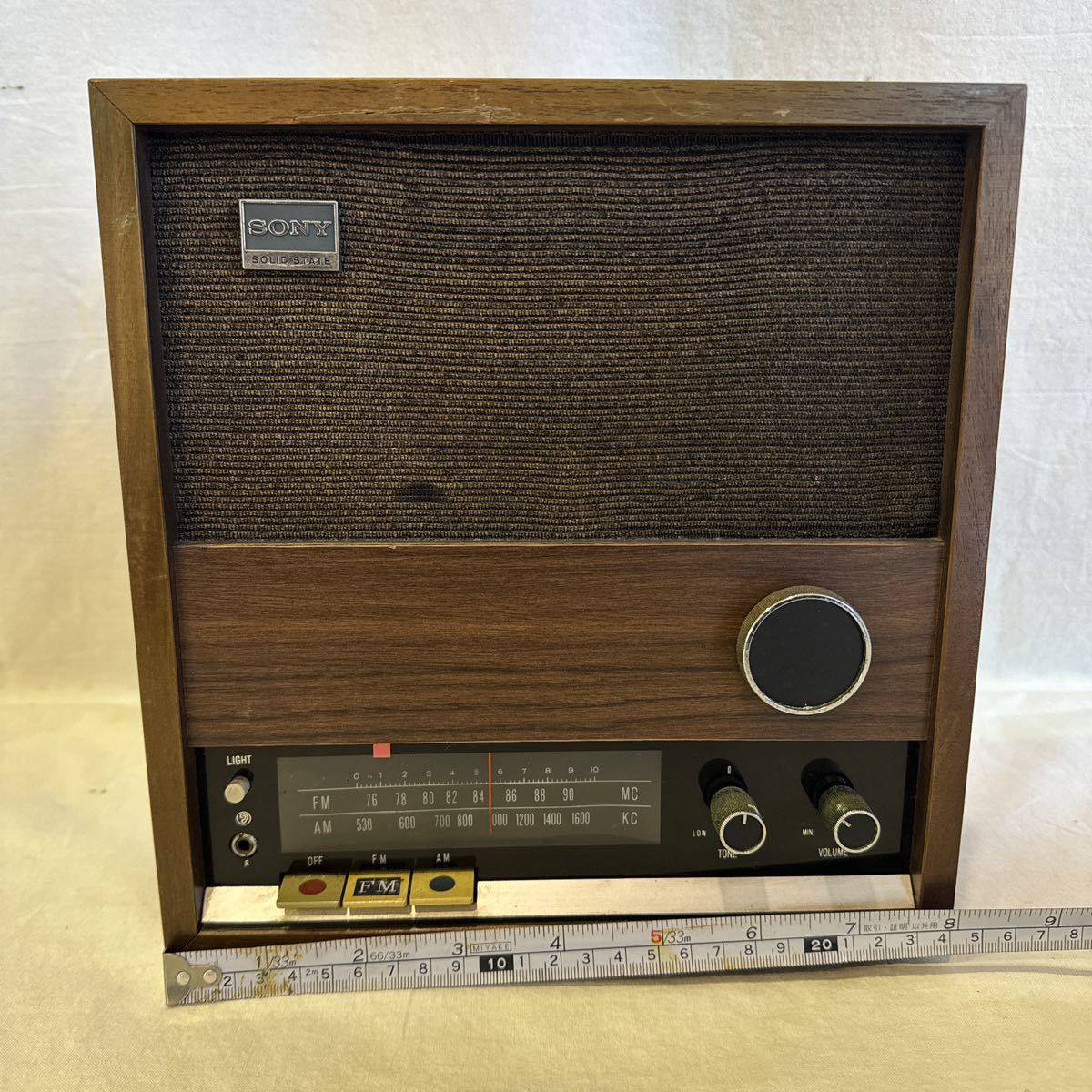 SONY モデル8F-48トランジスタラジオ 木製 昭和レトロ FMラジオ AM SONY
