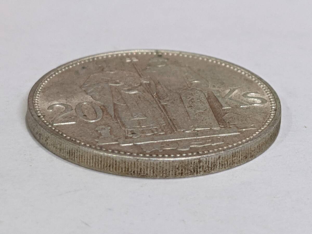 【4661B19】1円 スロバキア 1941年 20コルナ銀貨 約14.9ｇ アンティークコイン SILVER シルバー 外国銭 古銭 硬貨_画像3