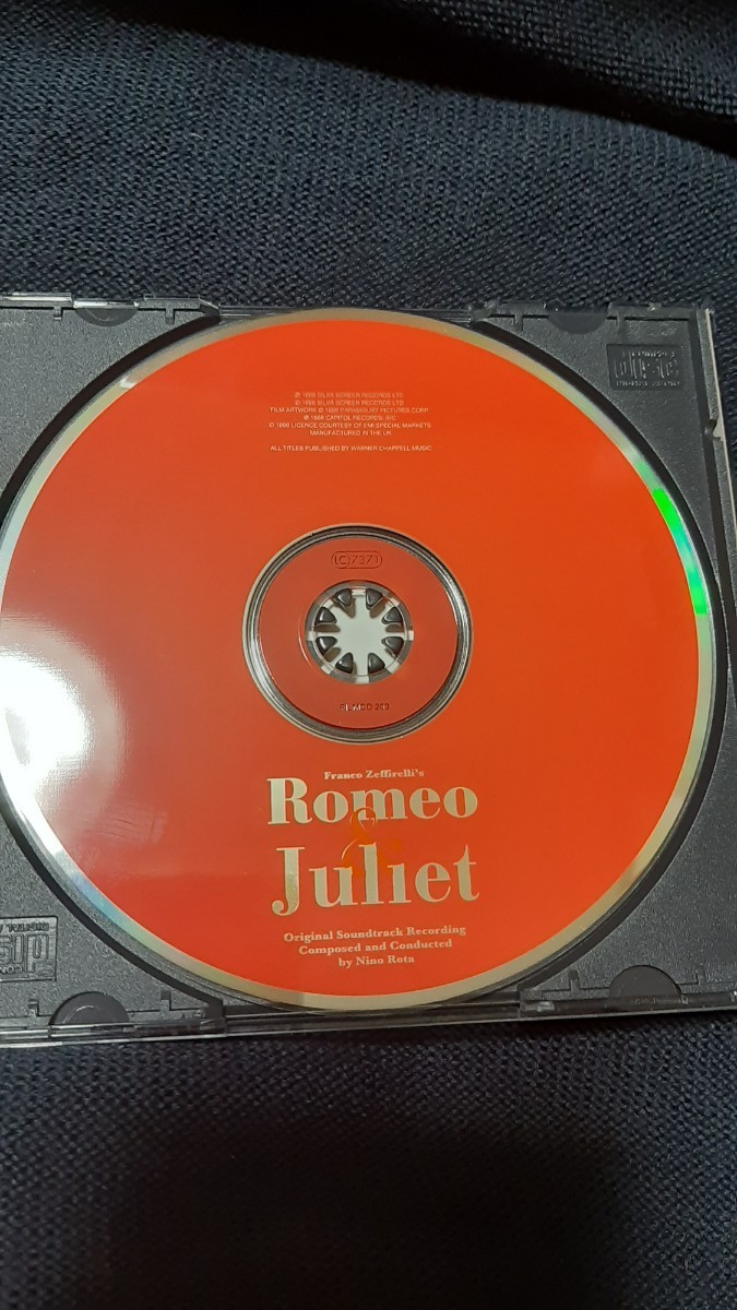サントラ盤「ロミオとジュリエット」音楽ニーノ・ロータ19曲56分20秒収録盤1968年製作、オリビア・ハッセー、レナード・ホワイティング主演_画像2