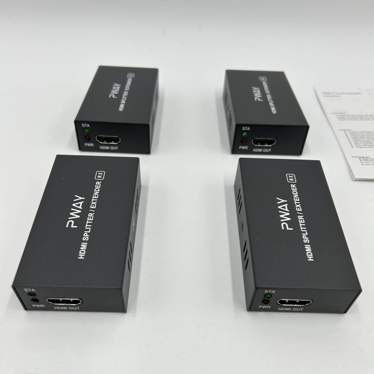 HDMIエクステンダー 分配器 4出力 50m安定転送距離伝送 K610 HDMI スプリッター POC 延長機 送受信機セット 分配4台 4画面_画像5