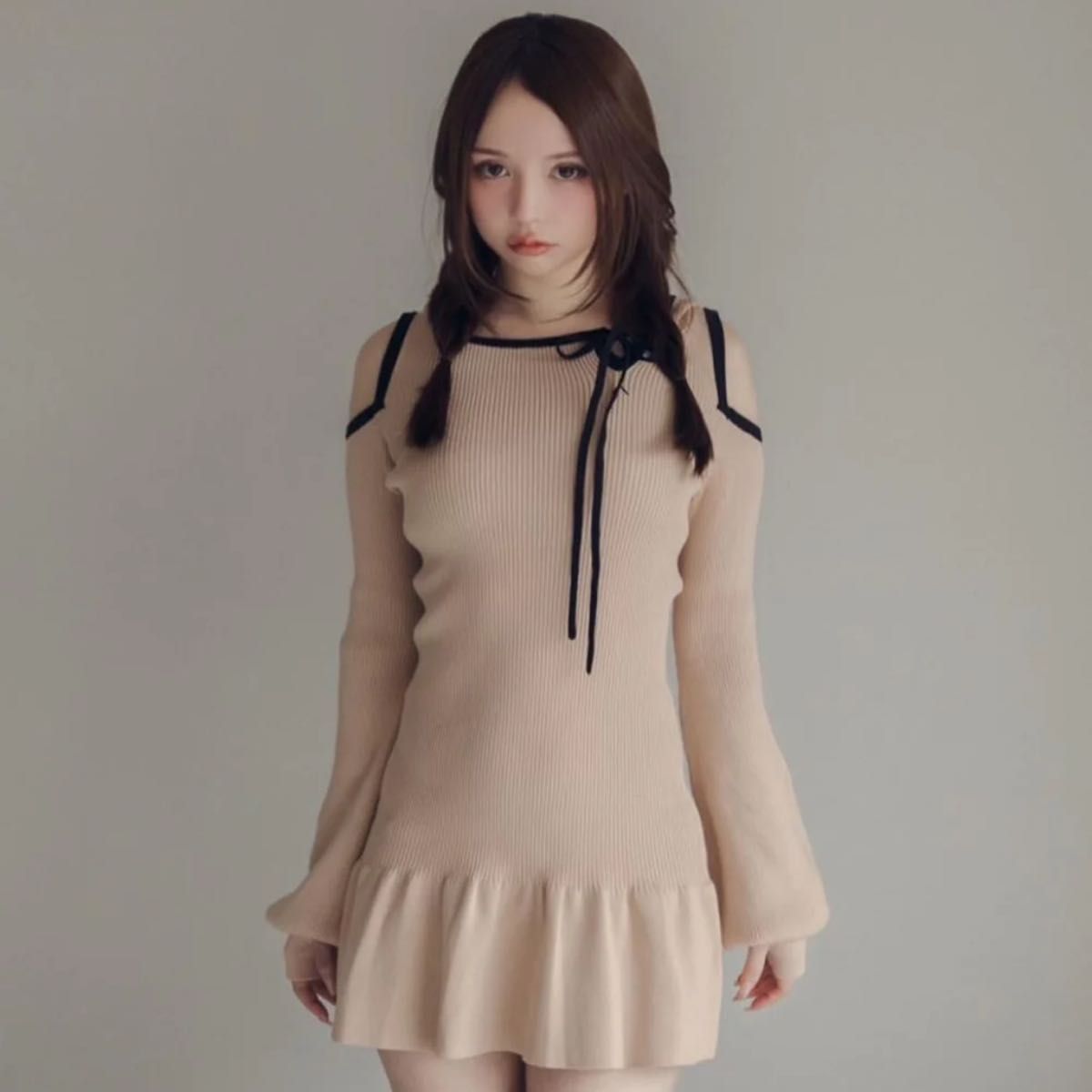 andmary アンドマリー Annie ribbon mini dress ミニワンピース andmary アンドマリー Annie ribbon mini dress ミニワンピース