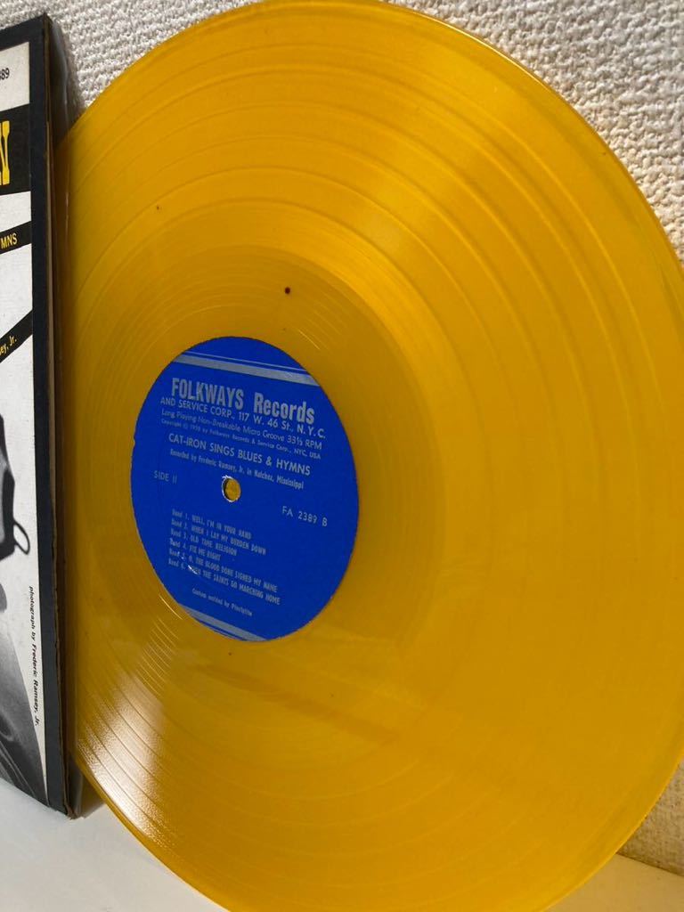 希少 レコード LP CAT IRON SINGS BLUES AND HYMNS カラー盤の画像3