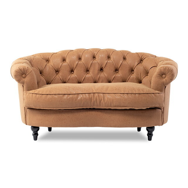  sofa sofa 2 seater .2 person for antique Cesta - field Camel imitation leather antique style stylish Mousofamo- sofa NM2P39K