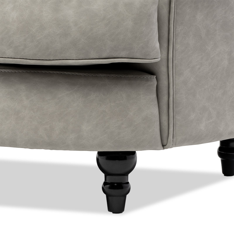  sofa sofa 2 seater . sofa 2 person for antique style Cesta - field stylish ash gray imitation leather Mousofamo- sofa NM2P103K