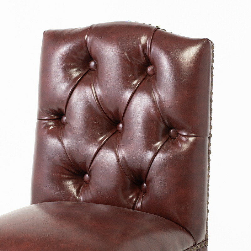 スツール チェア カウンターチェア バーチェア バースツール いす 椅子 英国調 イギリス アンティーク調 赤茶 合皮 VINCENT 9005-B-5P56B_画像7