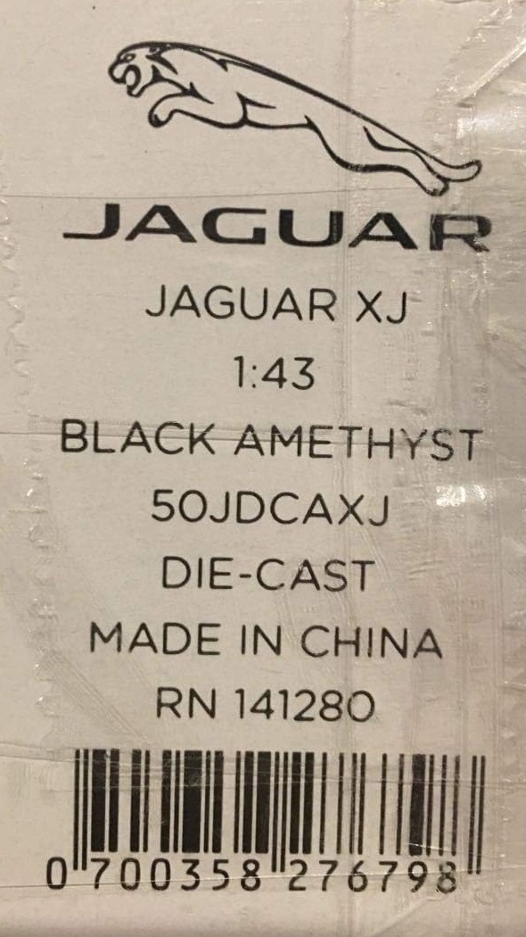 【未開封! 特注!】Ж イクソ 1/43 ジャガー JAGUAR XJ X351 BLACK AMETHYST ブラックアメジスト ixo Ж Daimler デイムラー XJR X350 X308_出品はこの未使用! 未開封! 特注品! です！