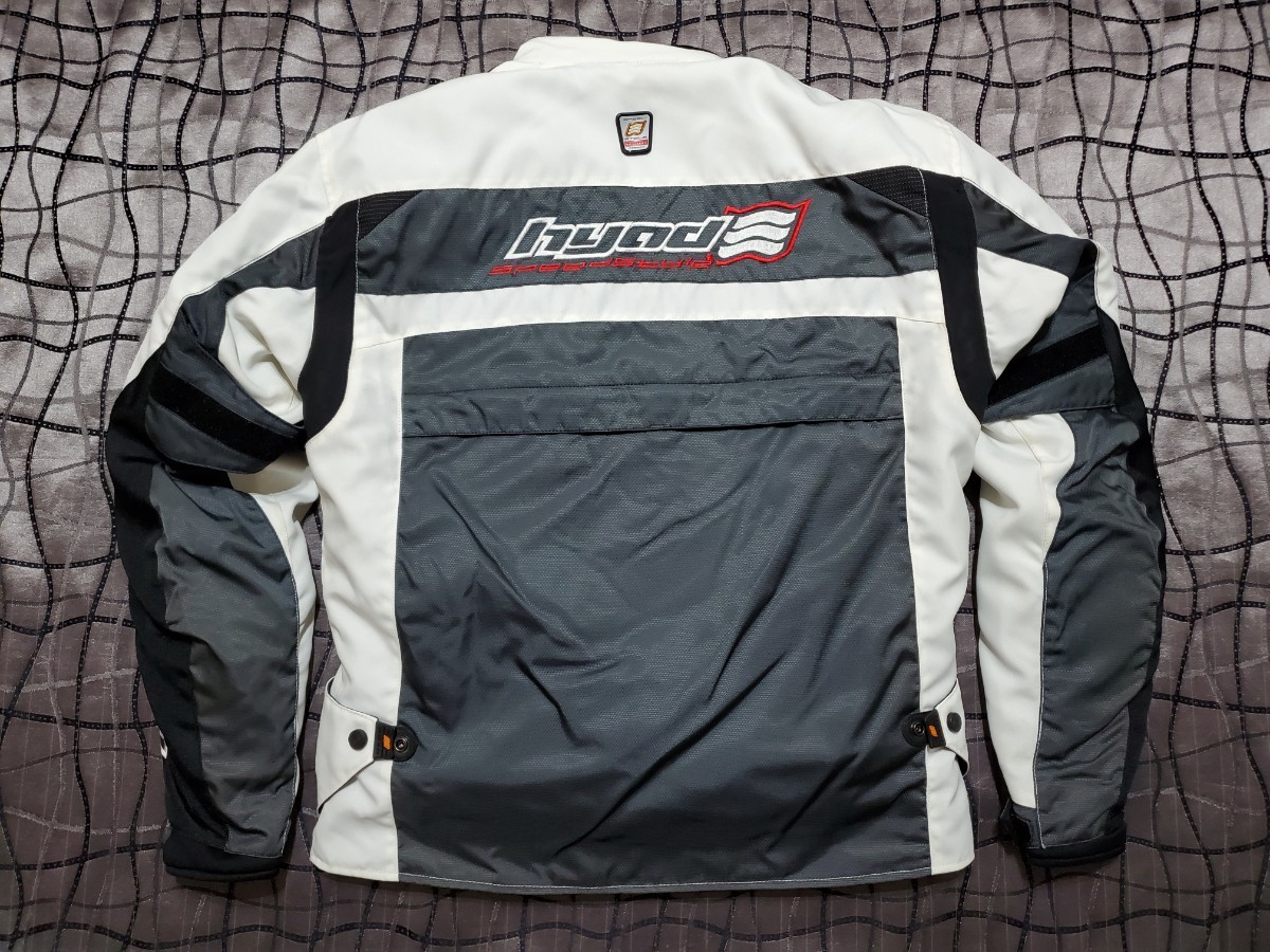 【LL】HYOD SPEED IDジャケット 三点パッド インナー付き バイク ライディング ライダース　ホワイト　人気のデザイン_画像3
