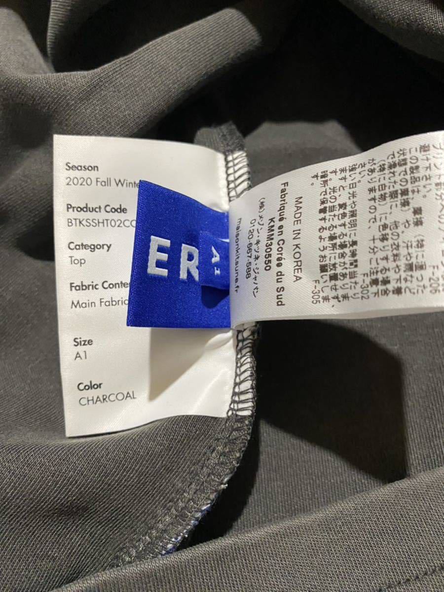 ★新品未使用★Maison Kitsun x ADER error 2020 size1 メゾンキツネ　アーダーエラー コラボADERERROR ader Tシャツ ユニセックス_画像10