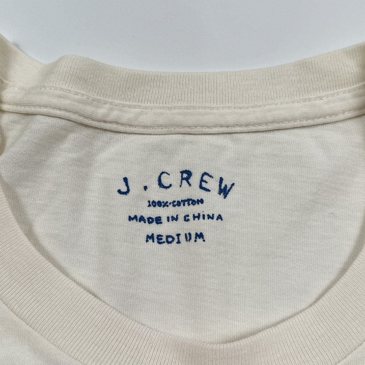 J.CREW ジェイクルー 半袖Tシャツ プリントTシャツ ホワイト系 サイズM トップス メンズ ヴィンテージ_画像3