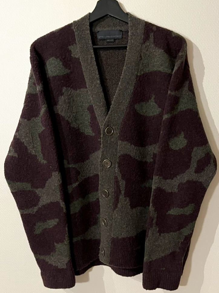 STELLA McCARTNEY / PATTERNED CARDIGAN / SIZE:L / GREEN BROWN / ステラマッカートニー / カモフラカーディガン / グリーン ブラウン