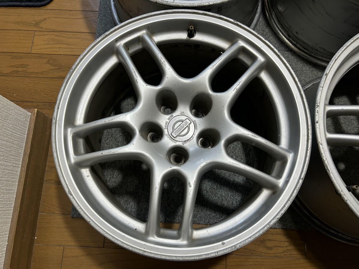 R33 GT-R 純正 17×9J +30 114.3 5H 中古4本セット BBS製 鍛造 日産 _画像4