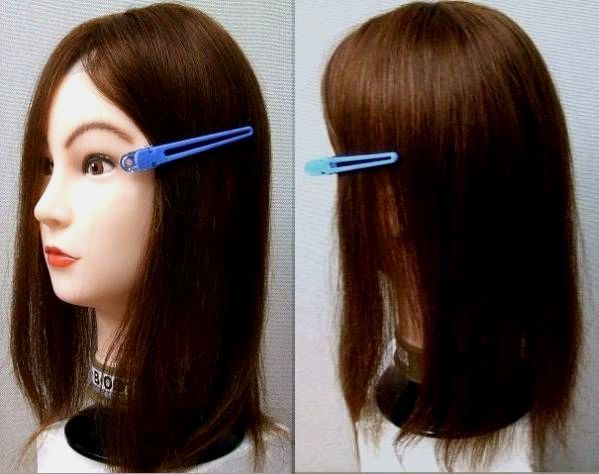 風に強い 新品 人毛 部分カバー 分け目自由 ブラウン,