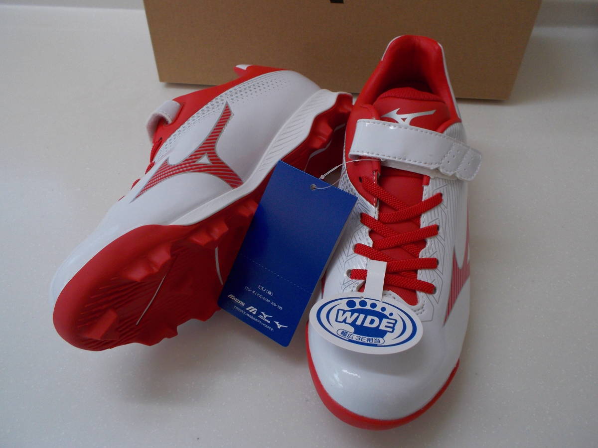 Mizuno Youth Baseball Spike White x Red Way Bright Revo Jr 11gp2222262 22см новый