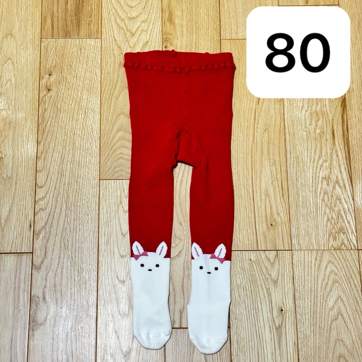 【美品】familiar ファミリア ニット レギンス タイツ ベビー 靴下 80