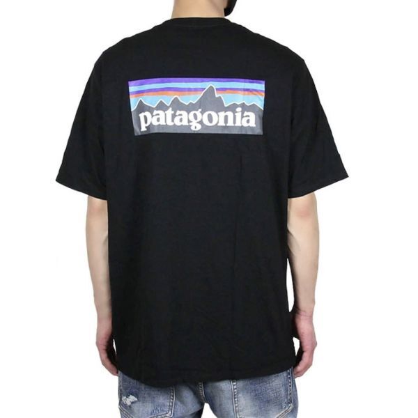 patagonia Tシャツ M P-6 LOGO ブラック　パタゴニア