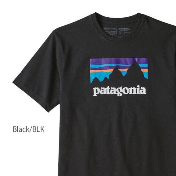 patagonia Tシャツ XL ショップ・ステッカー　ブラック パタゴニア