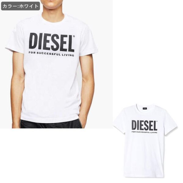 DIESEL Tシャツ L ロゴ　半袖　ホワイト ディーゼル_画像4