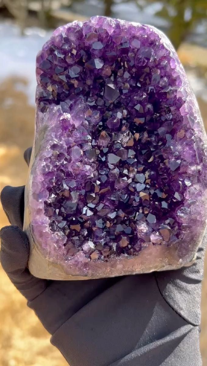 A387 高品質アメジストドーム パワーストーン 紫水晶 天然石 置き物
