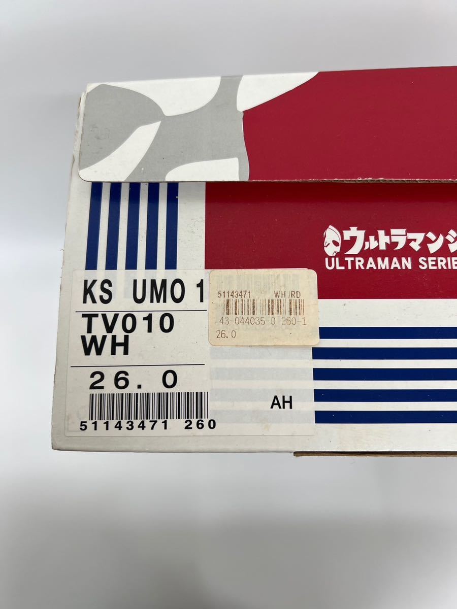 【未使用】k.swiss ウルトラマン コラボ　スニーカー 26㎝ KS UM01 45周年記念　ホワイト　保管品　観賞用　GST013103_画像9