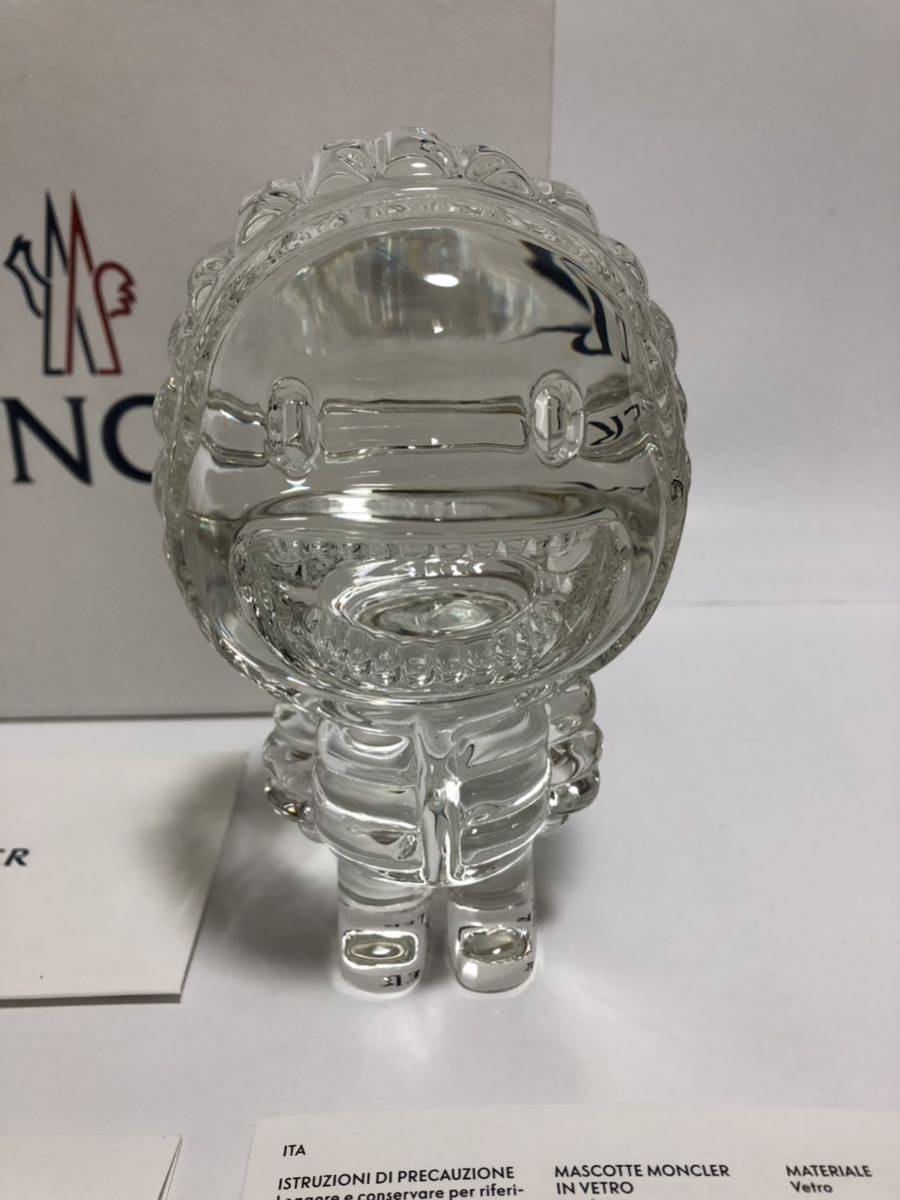 未使用 MONCLER マスコット フィギュア ガラス クリスタル 置物 未使用 MONCLER マスコット フィギュア ガラス クリスタル 置物