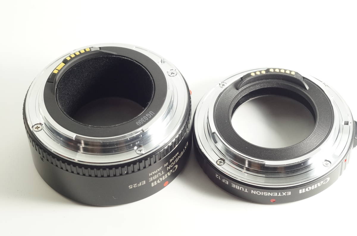 2X-002【キレイ】Canon EXTENSION TUBE EF12 + EF25 エクステンションチューブ 2個セット 接写 接眼レンズ RING リング_画像7