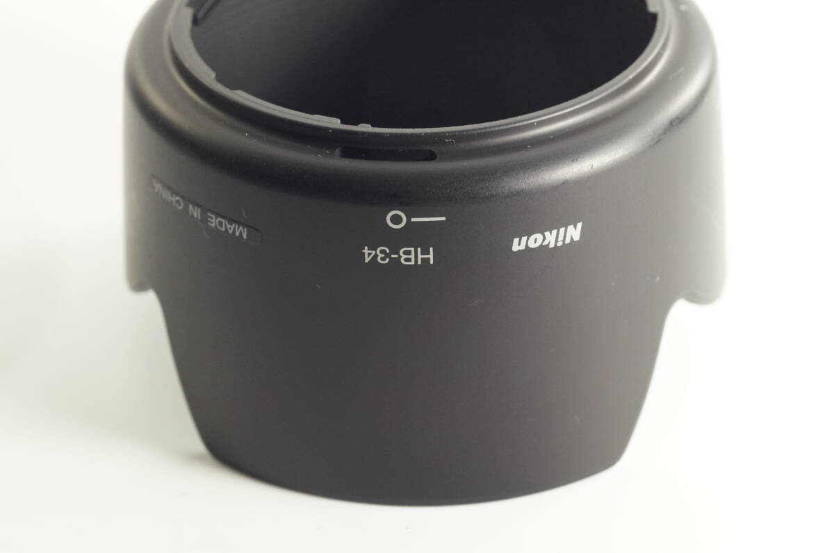 影SG【おおむねキレイ 送料無料】NIKON HB-34 AF-S DX ED 55-200mm F4-5.6G ニコン レンズフード_画像1