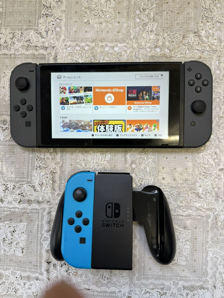 Nintendo 任天堂Switch 本体HAC-001 本体付属品有、アダプター無し充電