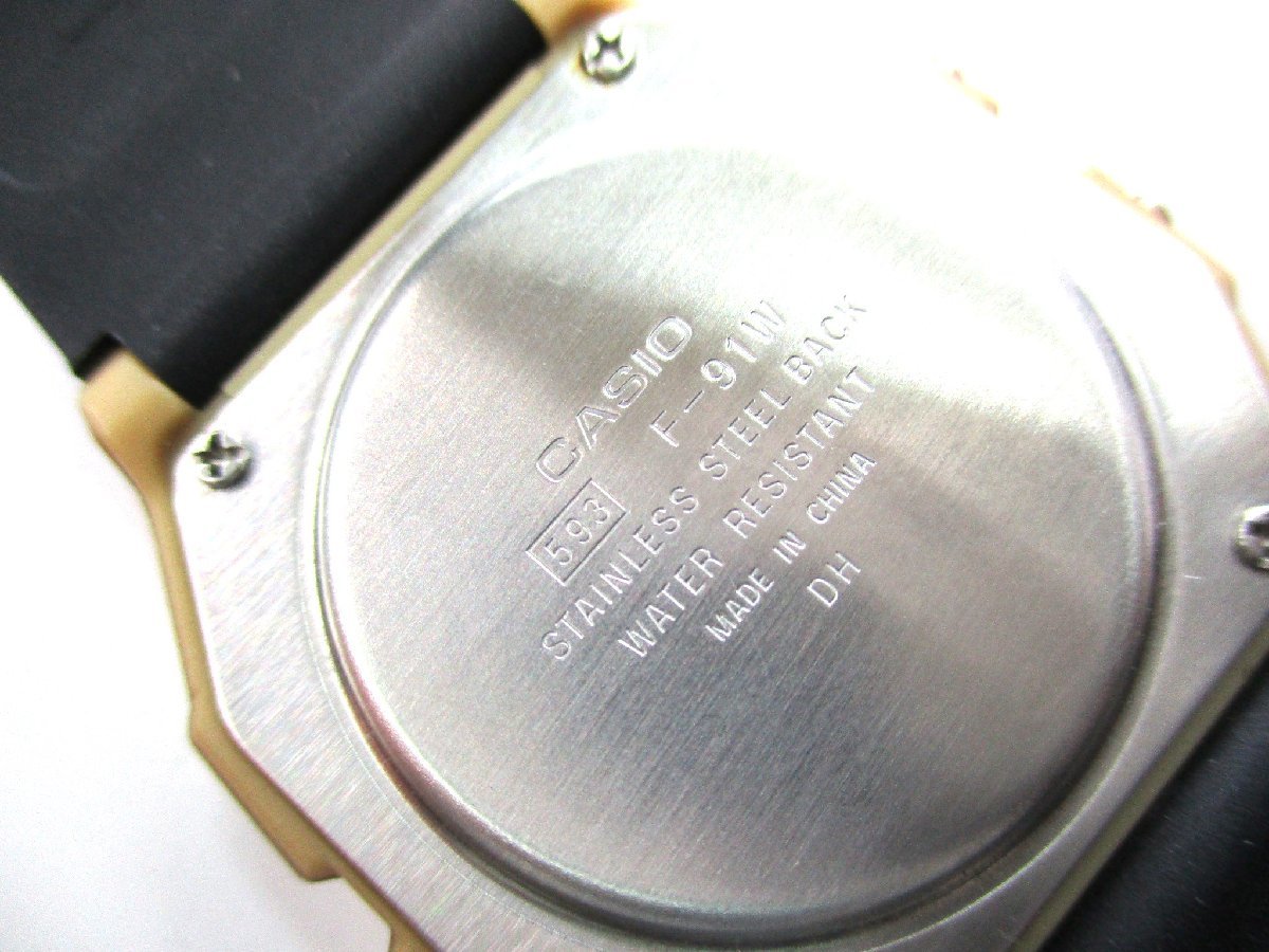 ★とちぎ屋！【ＣＡＣＩＯ】カシオコレクション デジタル ゴールドカラー Ｆ－９１Ｗ 多機能満載 メンズ腕時計★の画像7