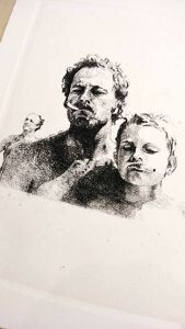 合田佐和子版画「Franco Nero フランコ・ネロ」　銅版画　限150　サイン　15.5×11　『銀幕』より　1985年　Sawako Goda_画像4