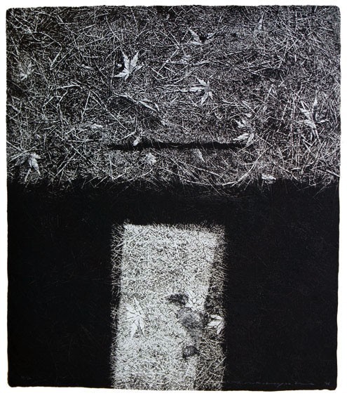 中林忠良版画「転位'86　地III」　エッチング/アクアチント　限50　サイン有　57×49　1986年作　「中林忠良銅板画集（阿部出版）」No.312
