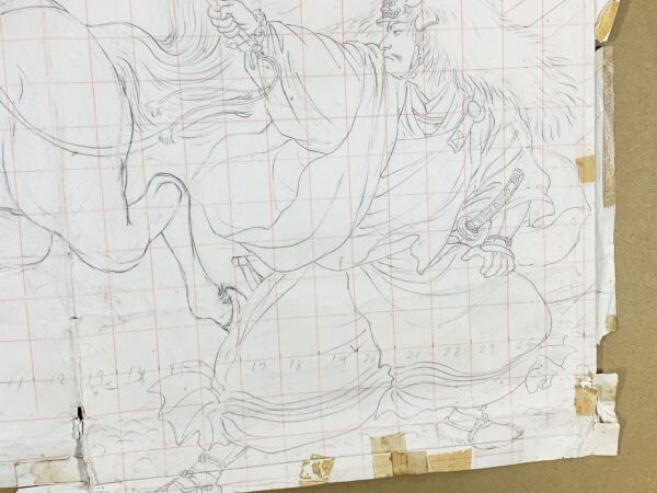 伊藤幾久造直筆「決戦川中島　下絵　2枚セット」(68.5×85、39×52)　Kikuzou Itou_画像10