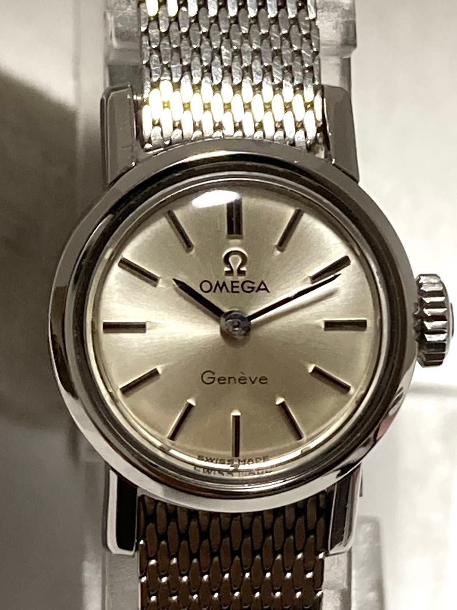 美品！　OMEGA オメガ　ジュネーブ　手巻き　純正ベルト　レディース腕時計　本日だけ値引き！　35300円