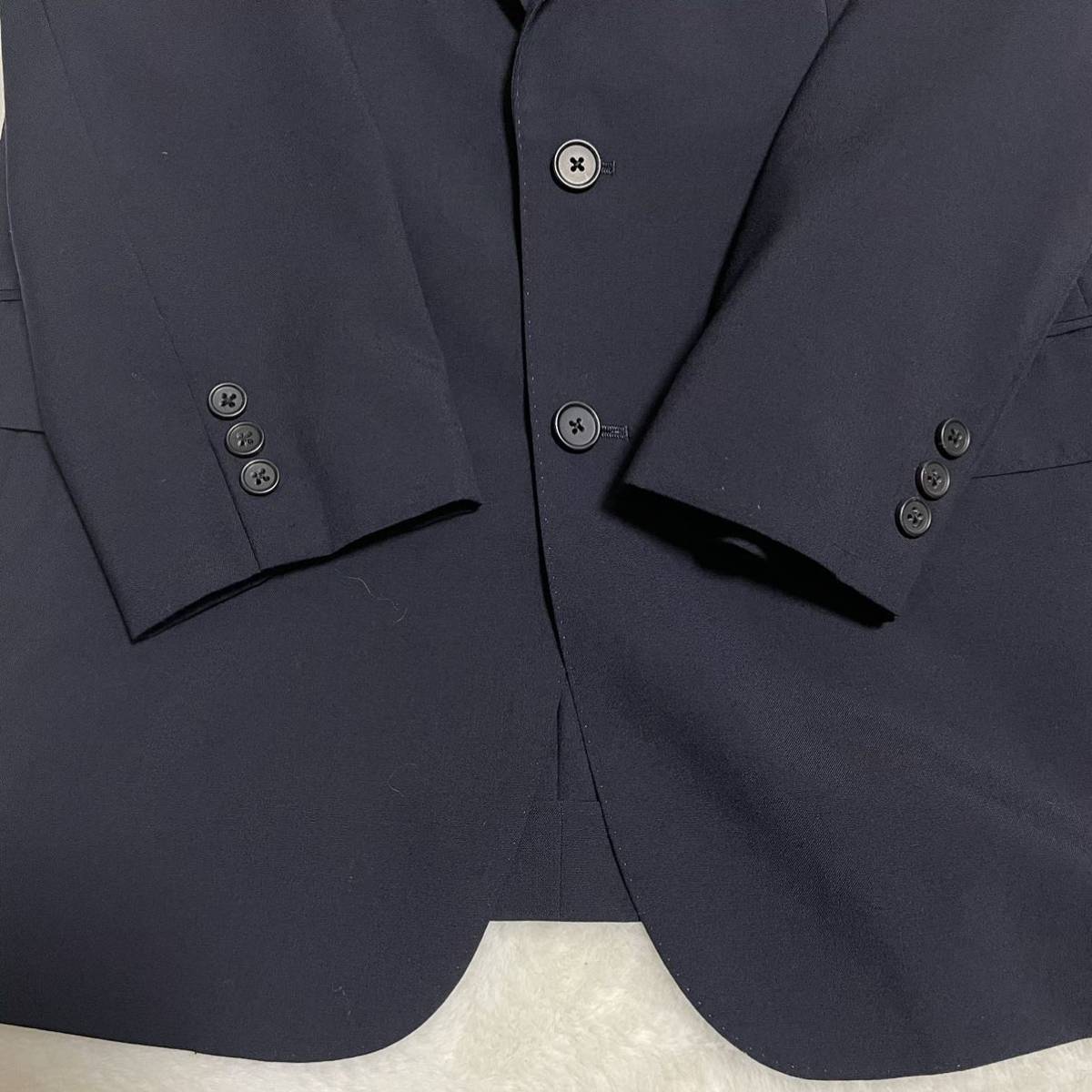 【極美品】大きめ TAKEO KIKUCHI タケオキクチ スーツ セットアップ テーラードジャケット ネイビー 2(M〜L)の画像5