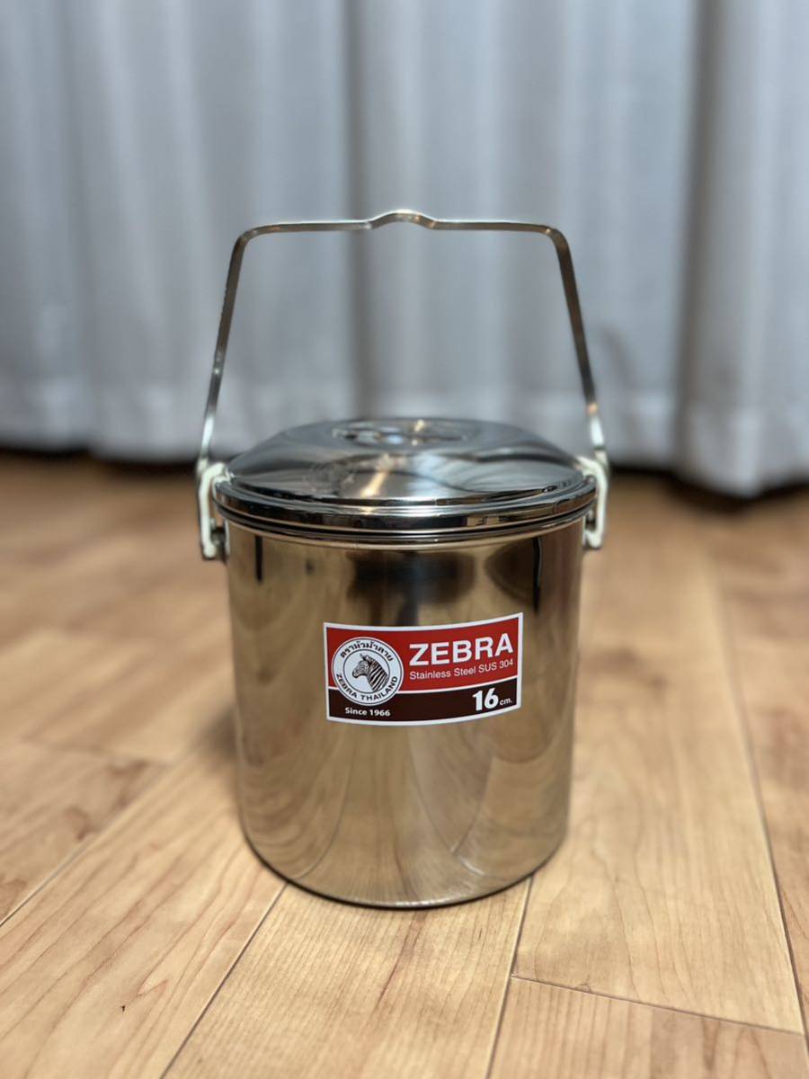 ZEBRA ゼブラ Loop Handle Pot 16cm ループハンドルポット ビリー缶アウドトア キャンプ用 ステンレス鋼製 キャンプ携帯 野外登山 _画像1