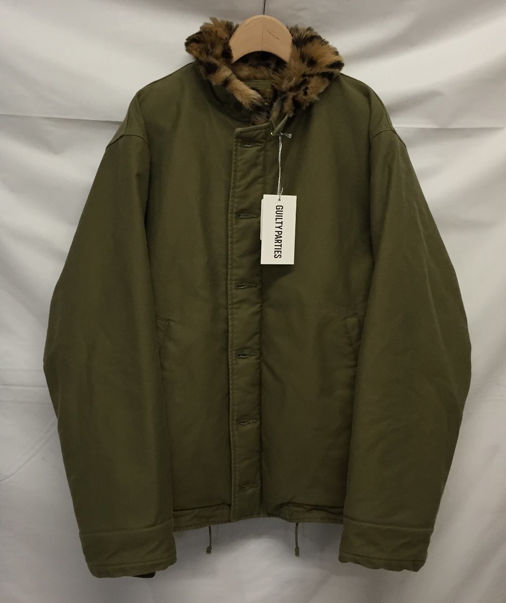 WACKO MARIA ワコマリア N-1 DECK JACKET B TYPE-1 型番:21FW-WMO-ML15 サイズ:XL カーキ ジャケット ☆良品☆ [66-0213-E2]