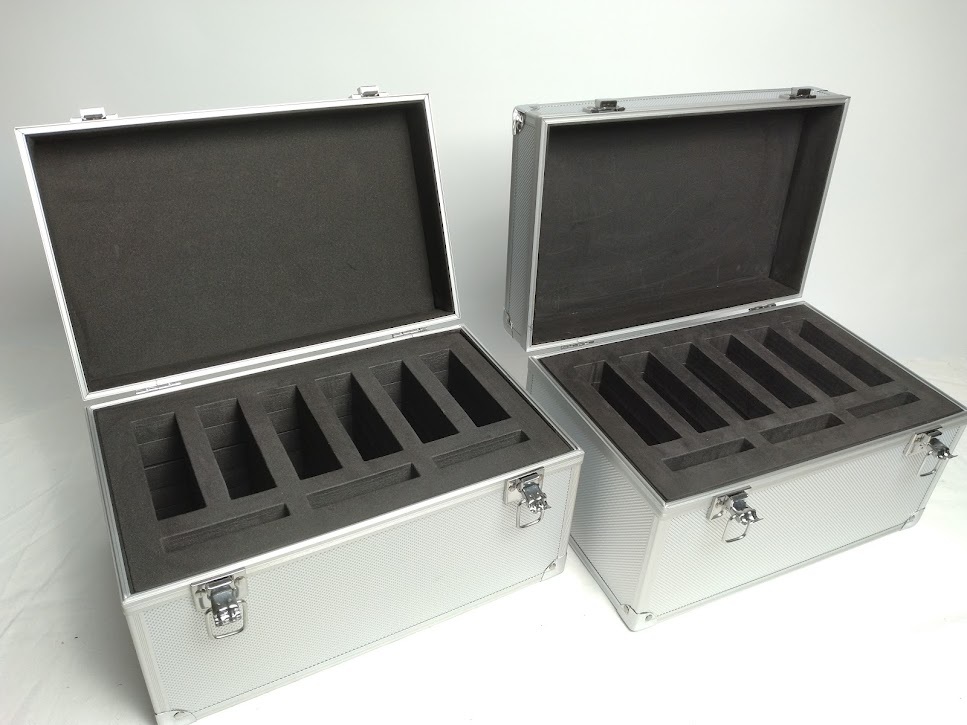{ free shipping }[2 piece set ]HDD storage case 3.5 -inch x6 pcs 2.5 -inch x3 pcs for storage aluminium 