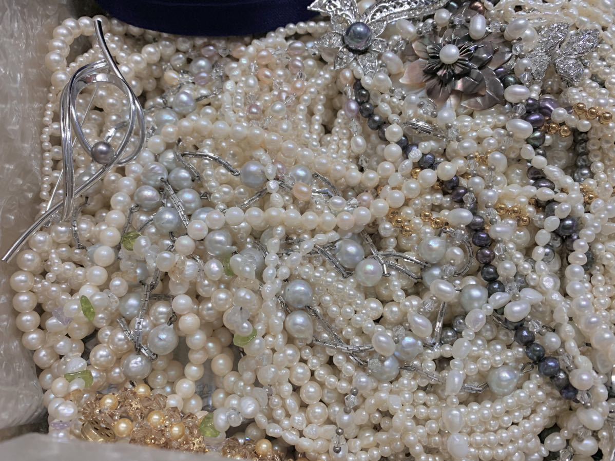 パール アクセサリー 700点 大量 真珠 本真珠 淡水 海水 アコヤ真珠 イミテーション 色々 まとめ SILVER セット ヴィンテージ ジュエリーの画像2