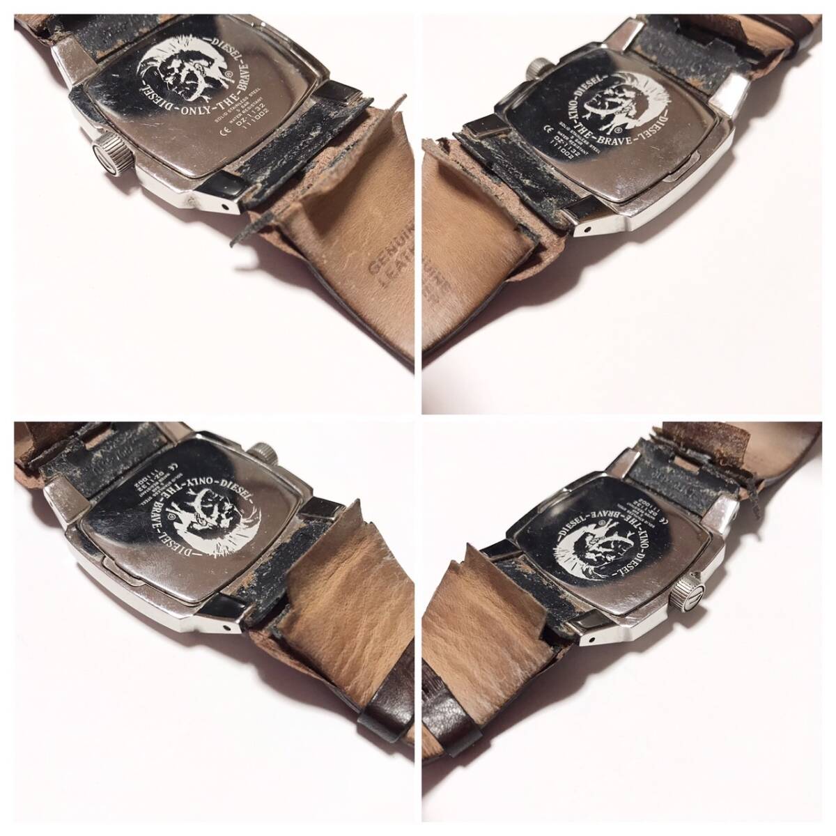 【1円】 時計 DIESEL ディーゼル DZ-1132 quartz クォーツ ウォッチ 腕時計 ジャンク品扱い_画像7