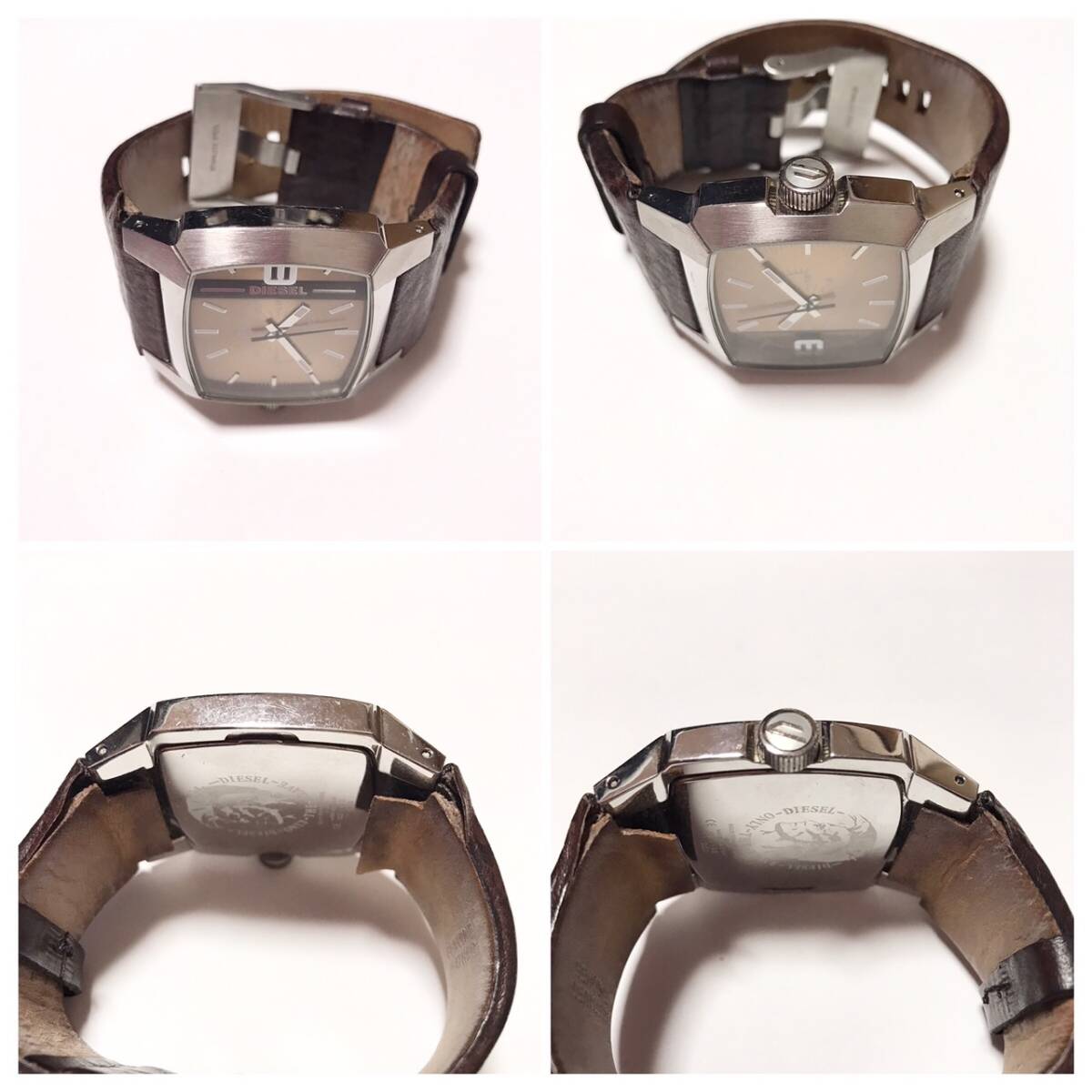 【1円】 時計 DIESEL ディーゼル DZ-1132 quartz クォーツ ウォッチ 腕時計 ジャンク品扱い_画像5