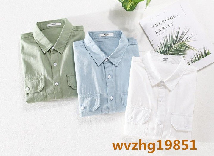 夏新品◆半袖シャツ メンズシャツ ワークシャツ 極美品 サマーシャツ 心地良し コットン100％ ヴィンテージ 個性 カジュアル 白 2XL_画像5