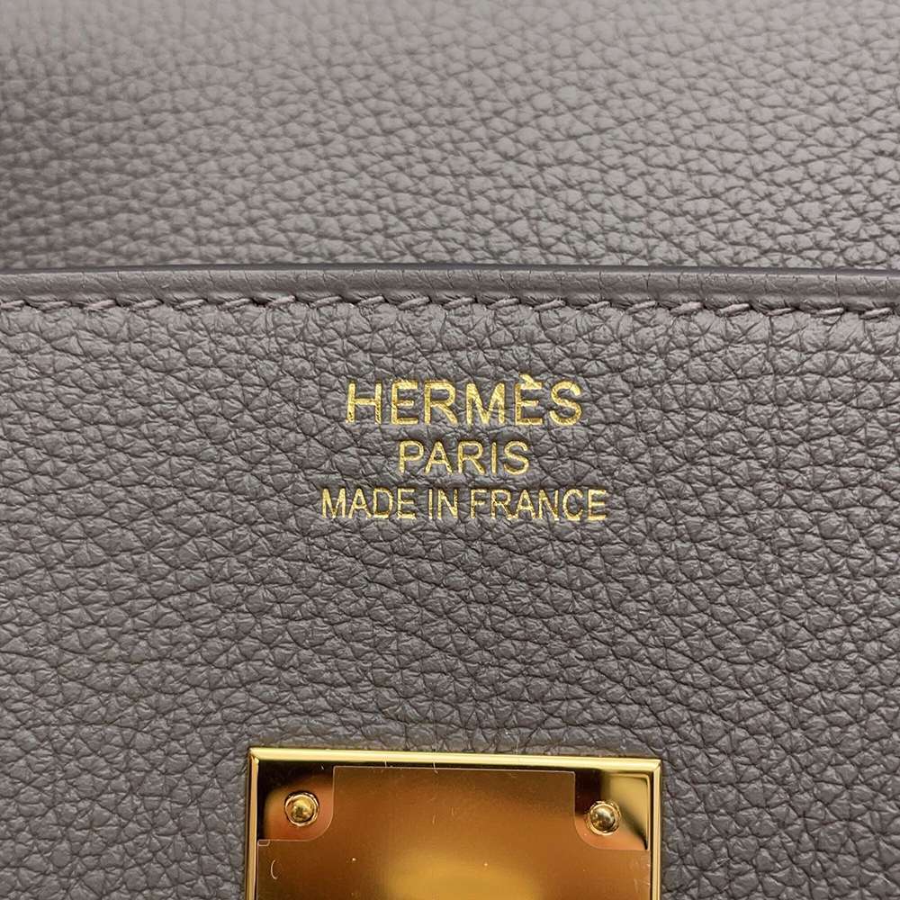 エルメス バーキン35 グリメイヤー/ゴールド金具 トゴ B刻印 HERMES Birkin ハンドバッグ_画像8